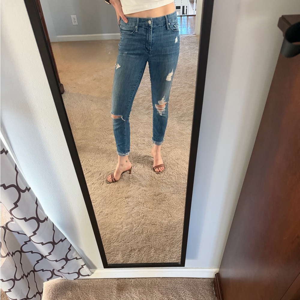 Mother ankle skinny jeans